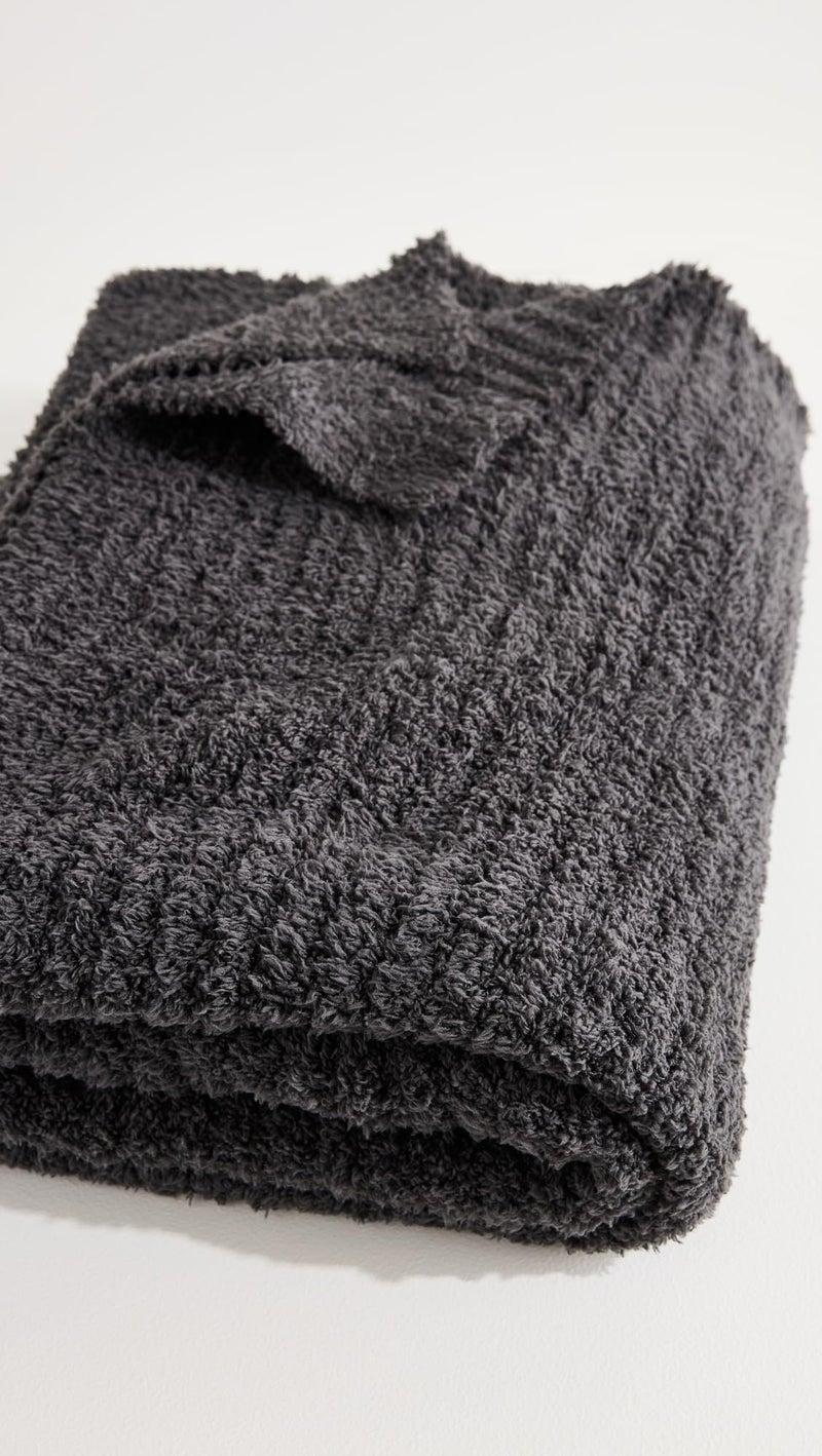 Barefoot DreamsÂ® CozyChicÂ® Ribbed Throw, Carbon, 54"x72" - Image 3
